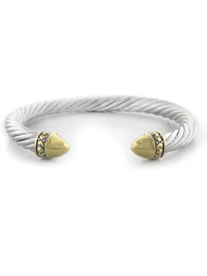 Nouveau Gold Dome Large Bullet Wire Cuff