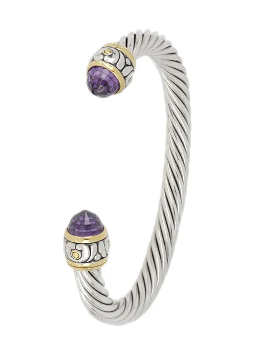 Nouveau Large Wire Cuff Bracelet