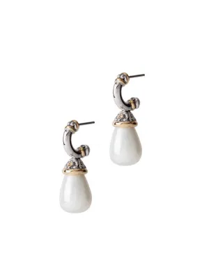 Ocean Images Seashell Pearl Post Earrings