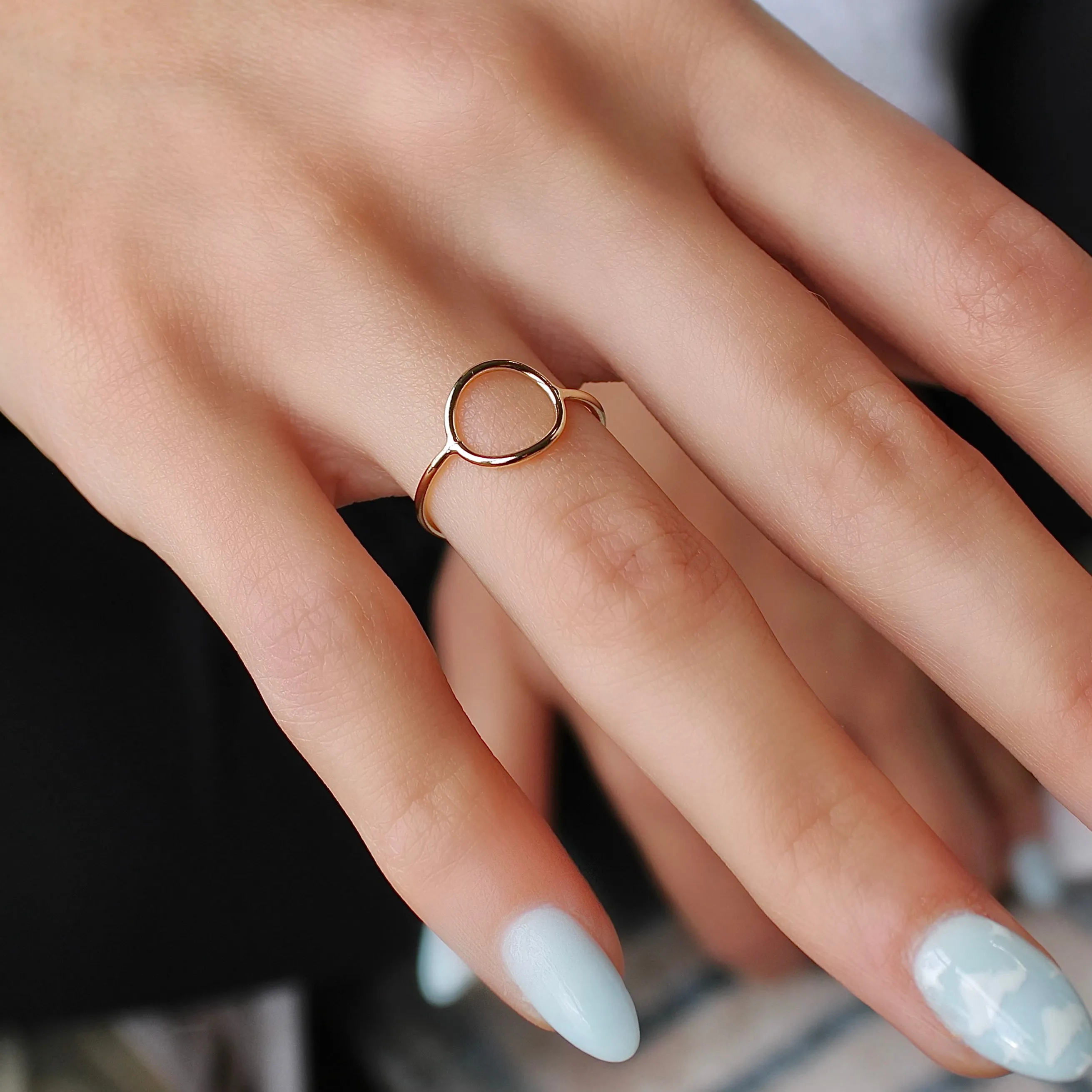 Open Circle Stacking Ring