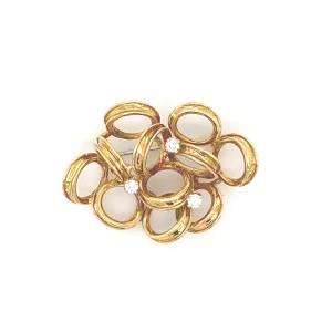 Open Loop Brooch  with Diamond