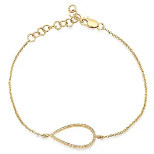 Open Pear Chain Bracelet