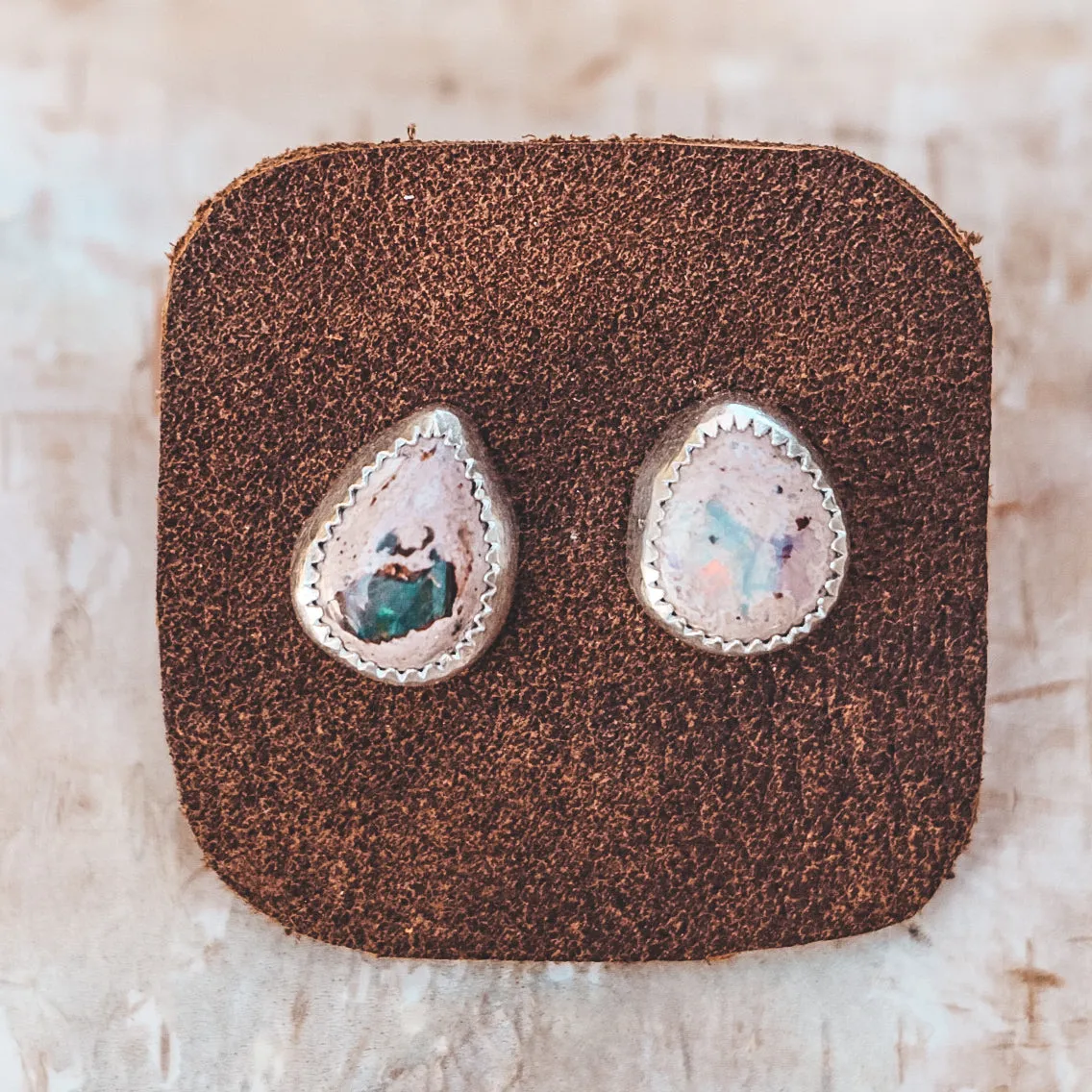 Organic Studs - Mexican Opal #3