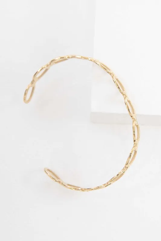 Oval Link Cuff Bracelet