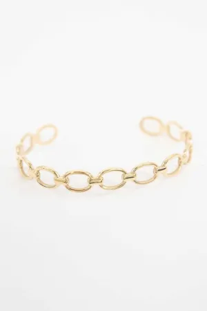 Oval Link Cuff Bracelet