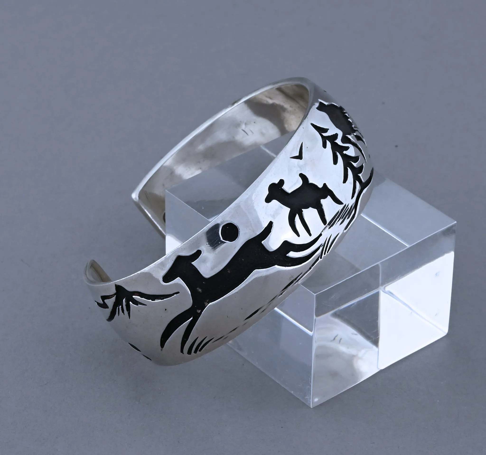 Overlay Cuff Bracelet with Forest Scenes