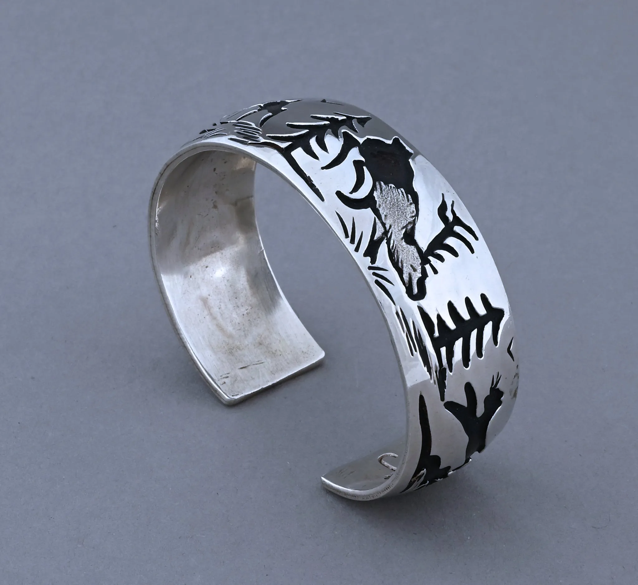 Overlay Cuff Bracelet with Forest Scenes