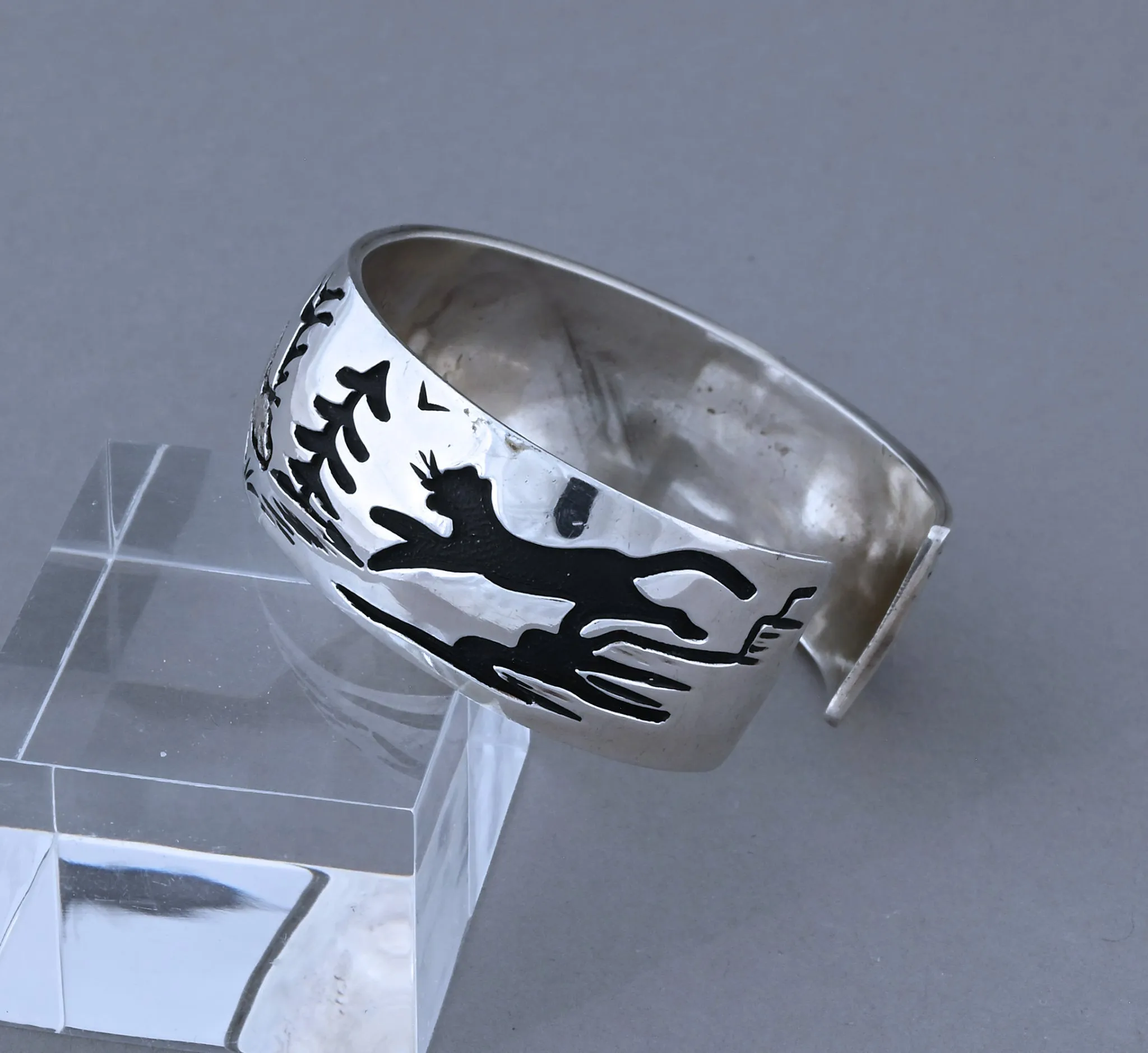 Overlay Cuff Bracelet with Forest Scenes