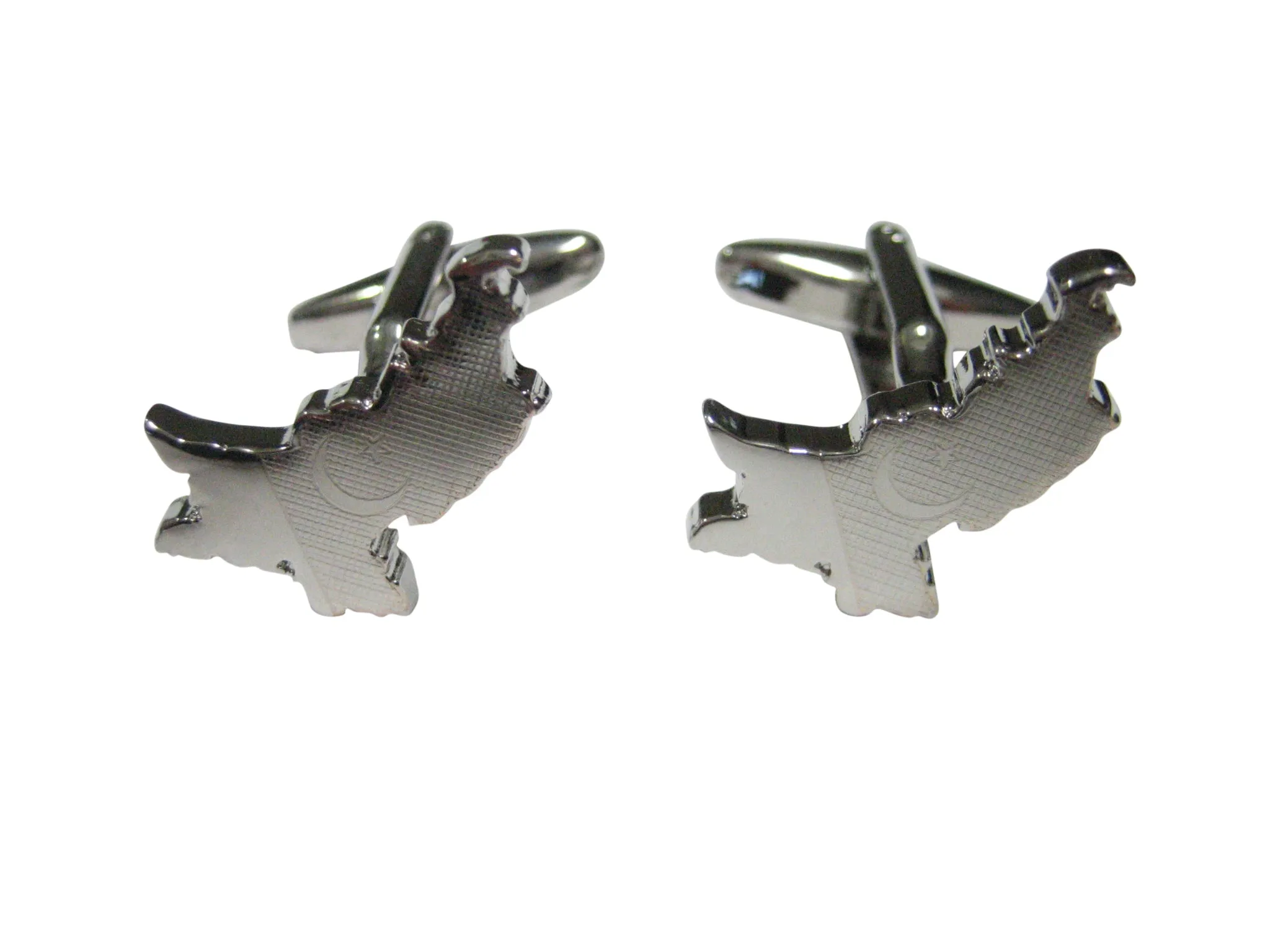 Pakistan Map Shape and Flag Design Cufflinks