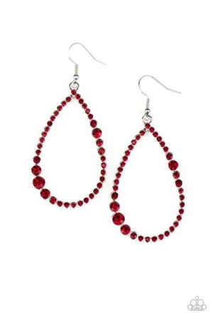Paparazzi Diva Dimension- Red Earrings