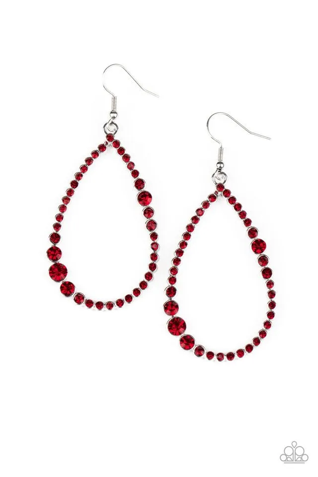 Paparazzi Diva Dimension- Red Earrings