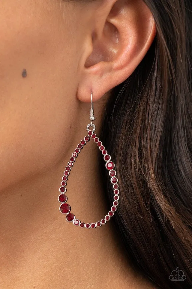 Paparazzi Diva Dimension- Red Earrings
