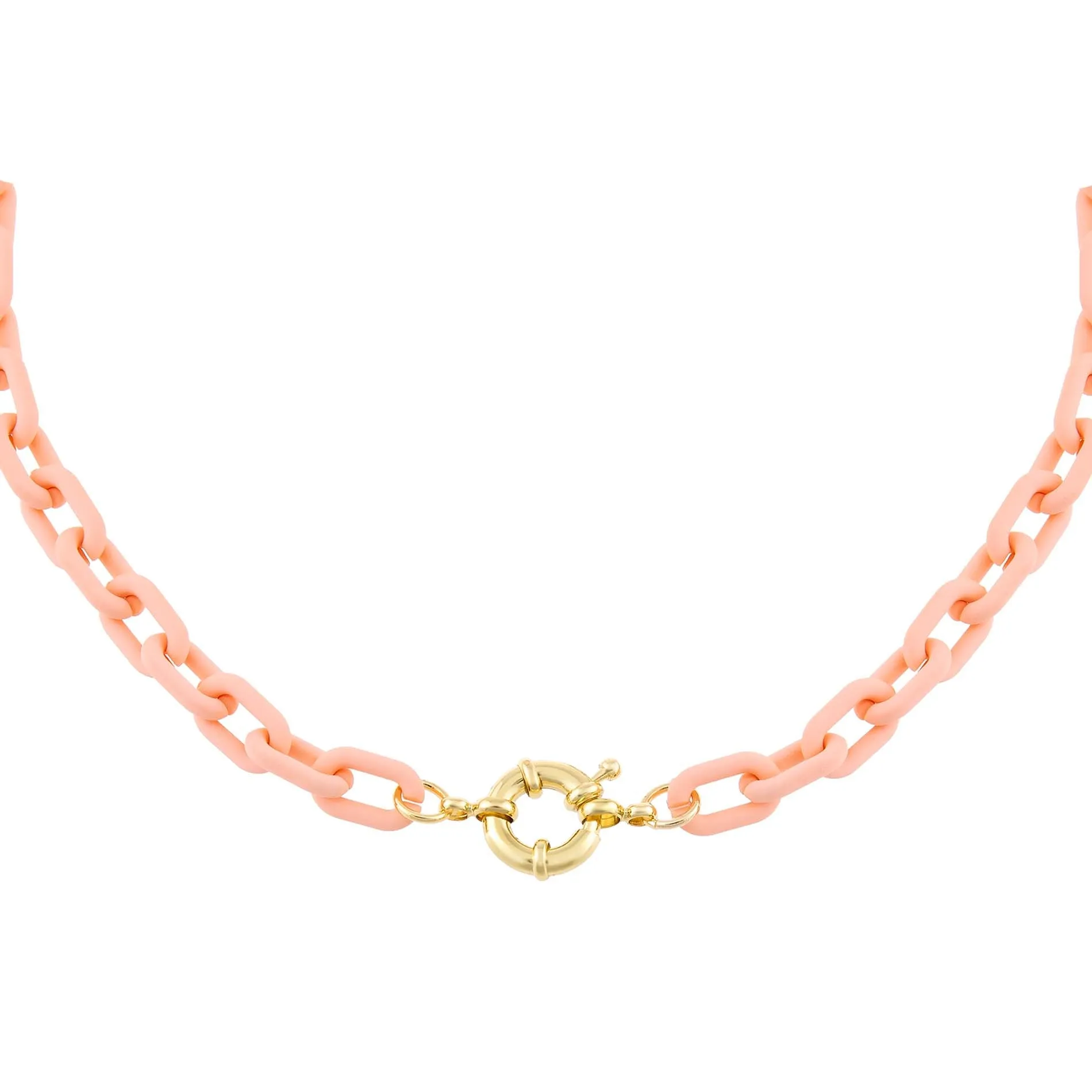 Pastel Colored Paper Clip Toggle Choker