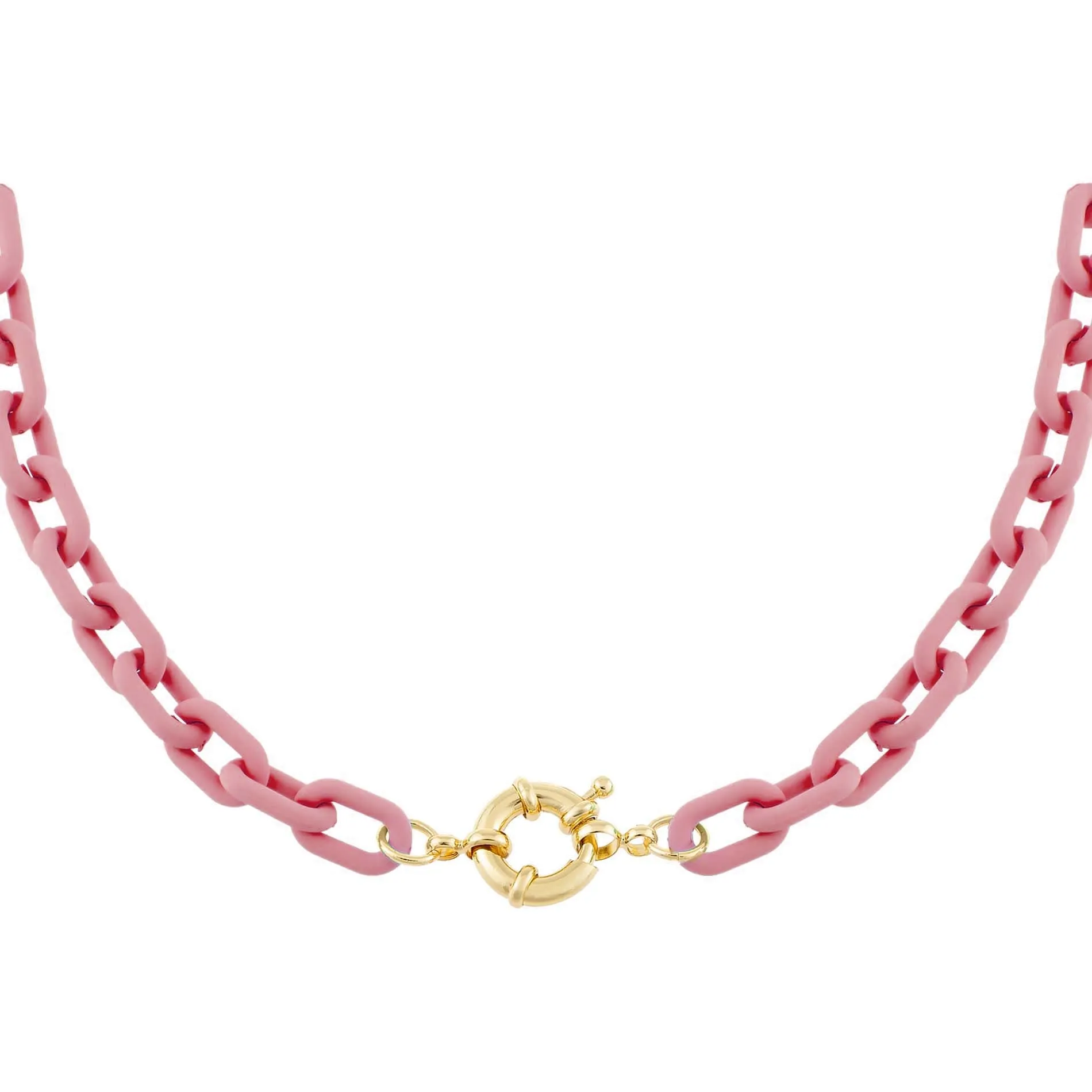 Pastel Colored Paper Clip Toggle Choker
