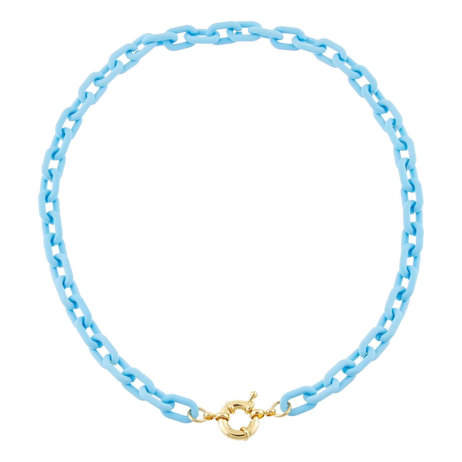 Pastel Colored Paper Clip Toggle Choker