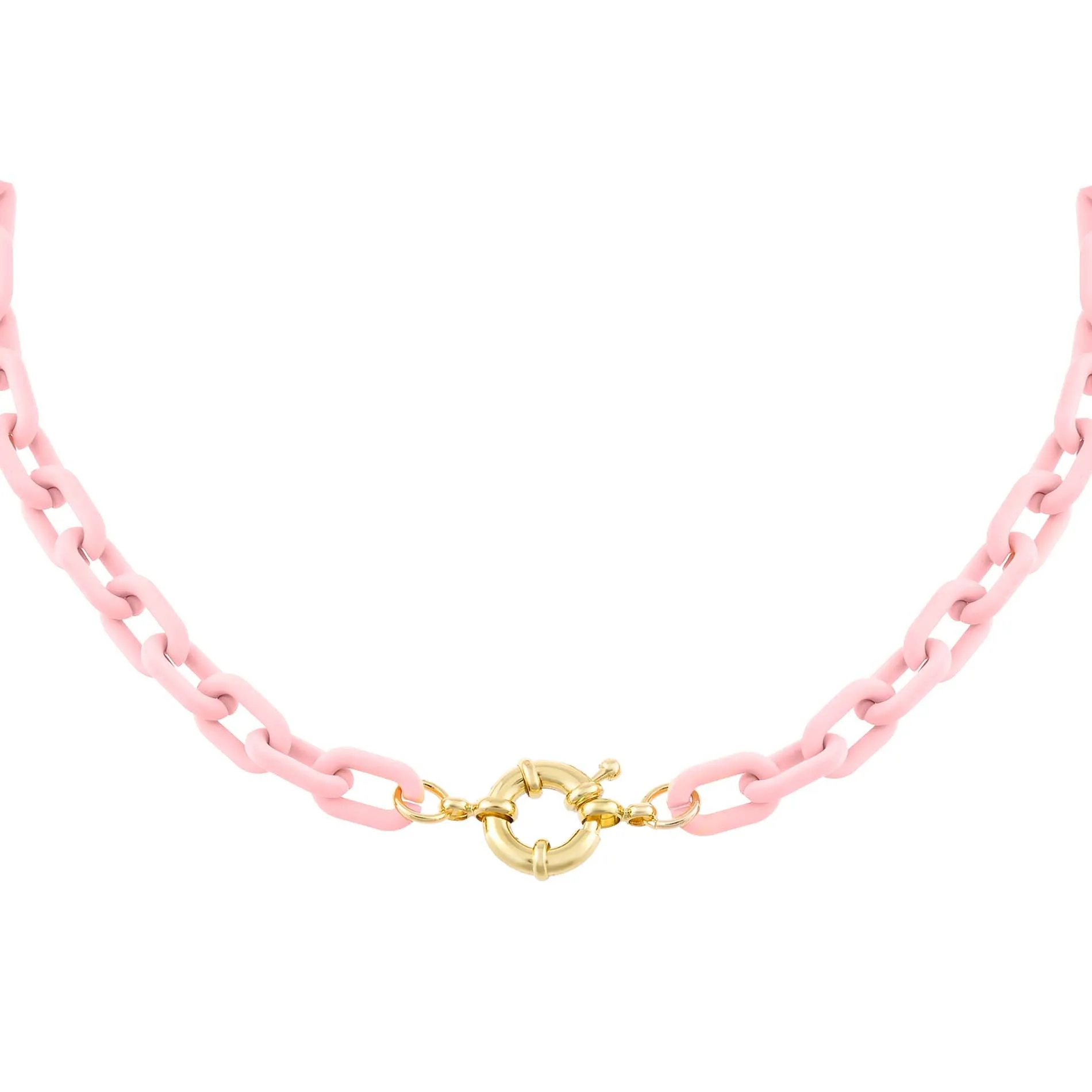 Pastel Colored Paper Clip Toggle Choker
