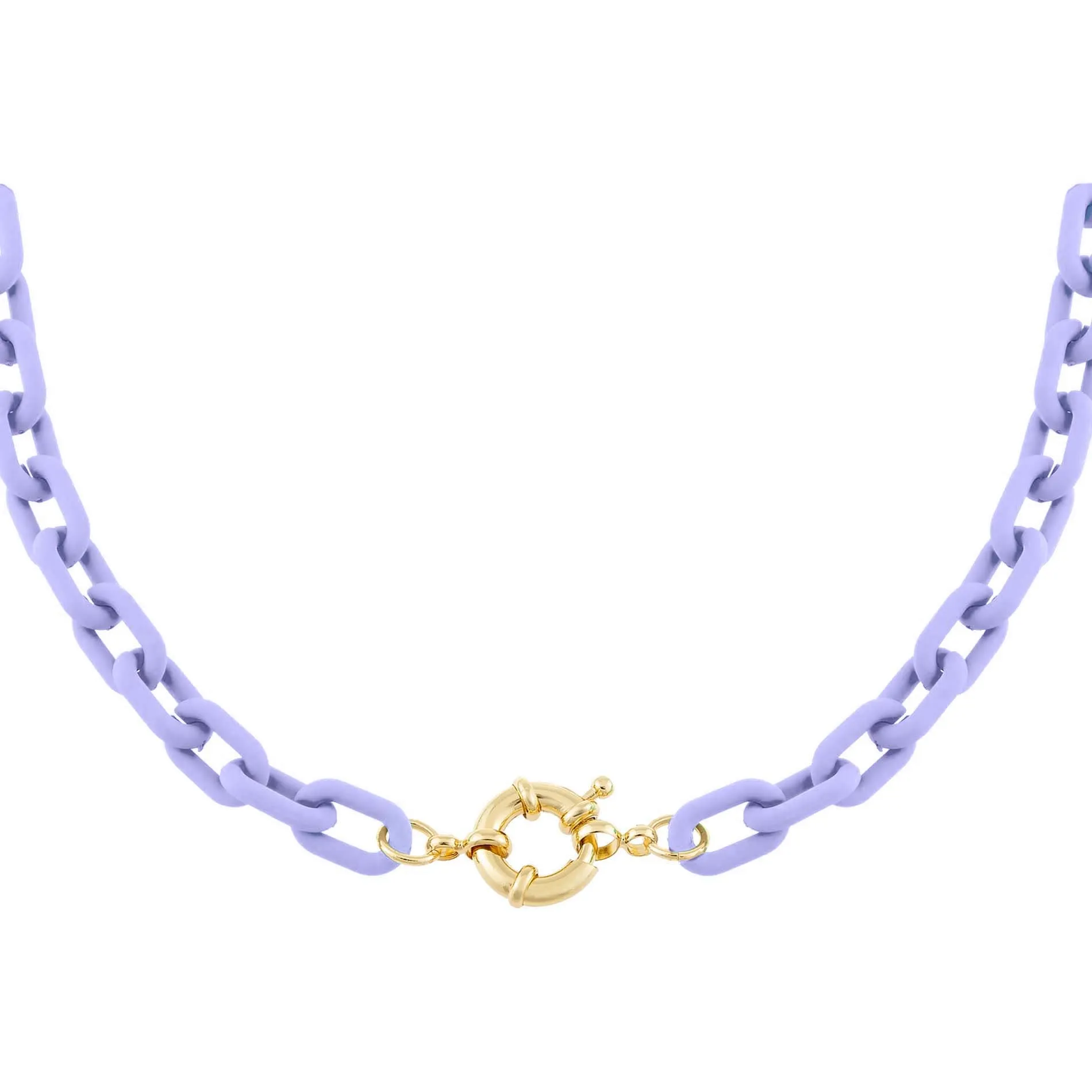 Pastel Colored Paper Clip Toggle Choker