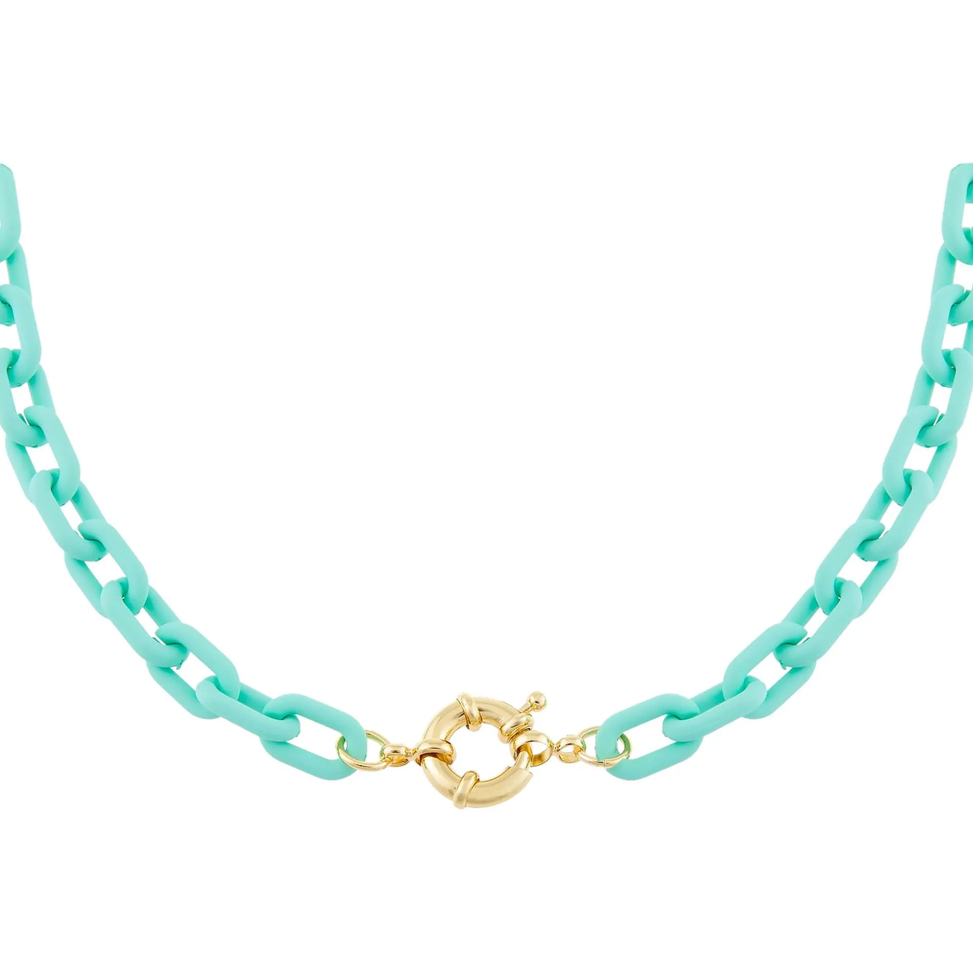 Pastel Colored Paper Clip Toggle Choker
