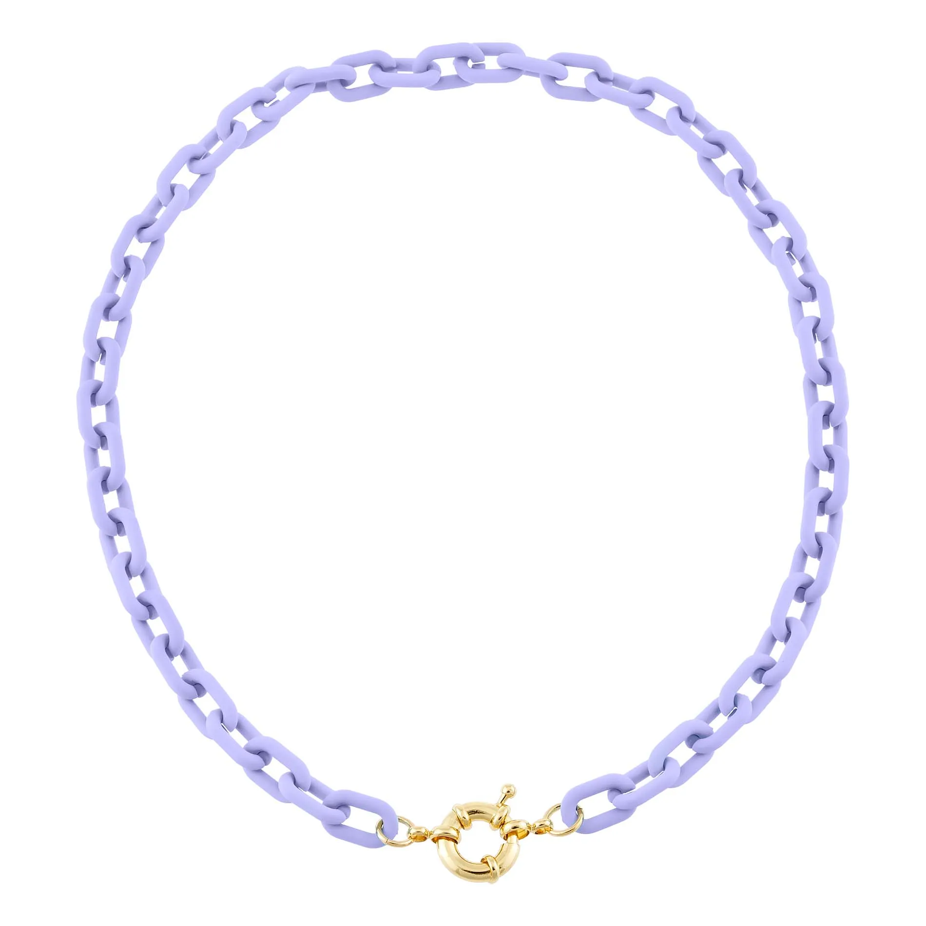 Pastel Colored Paper Clip Toggle Choker