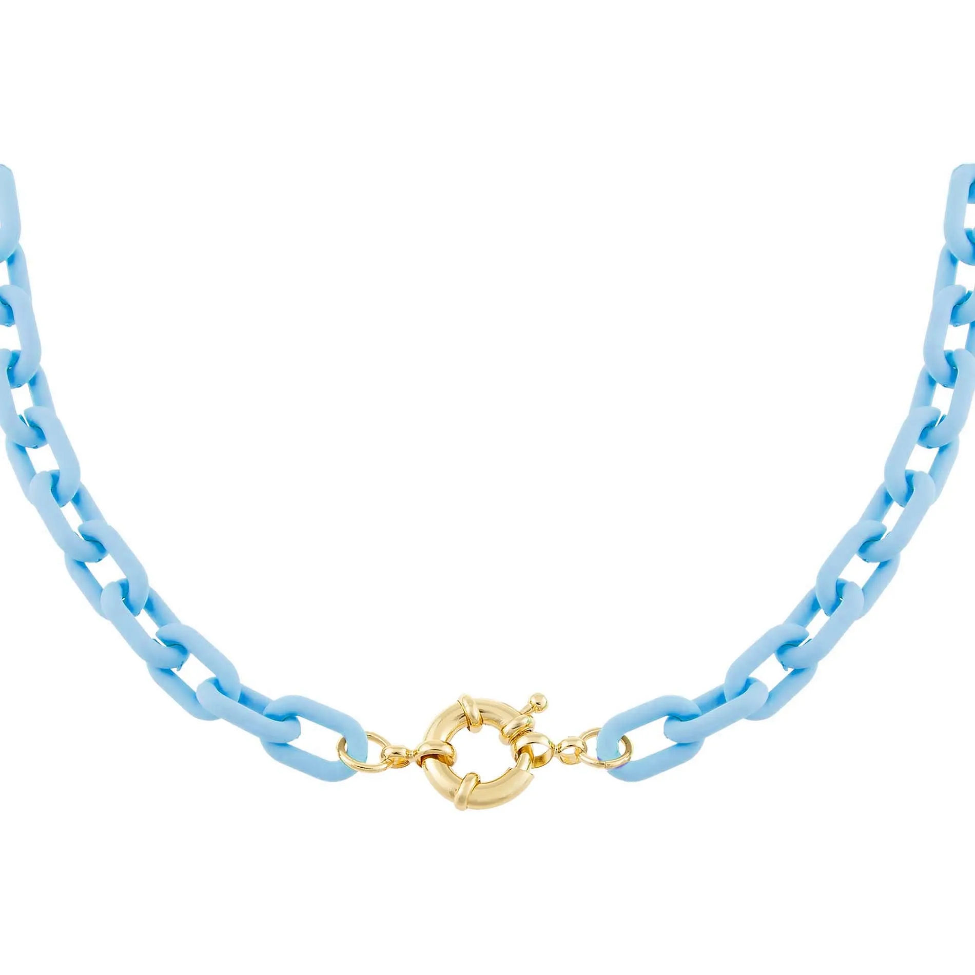 Pastel Colored Paper Clip Toggle Choker
