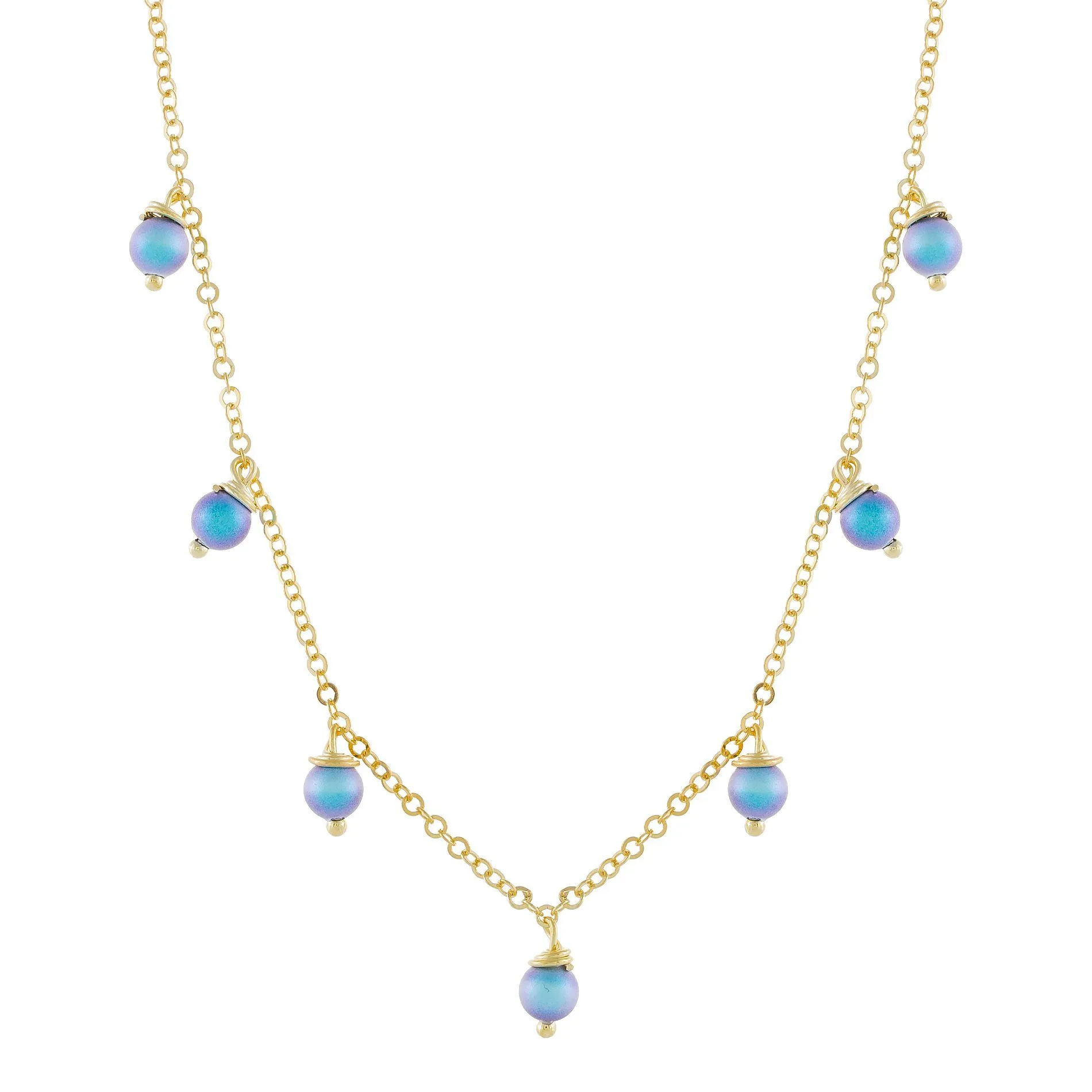 Pastel Pearl Dangling Choker