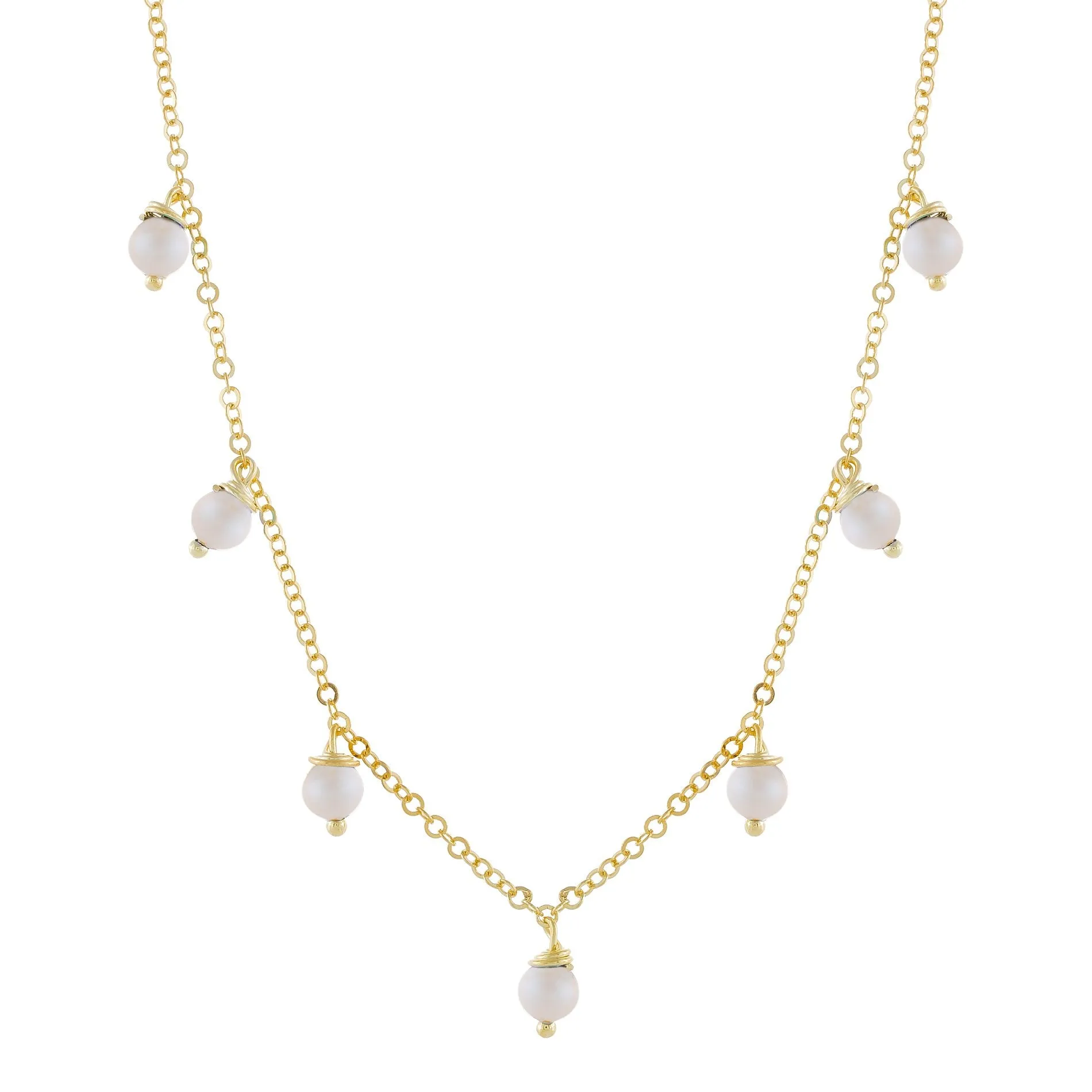 Pastel Pearl Dangling Choker