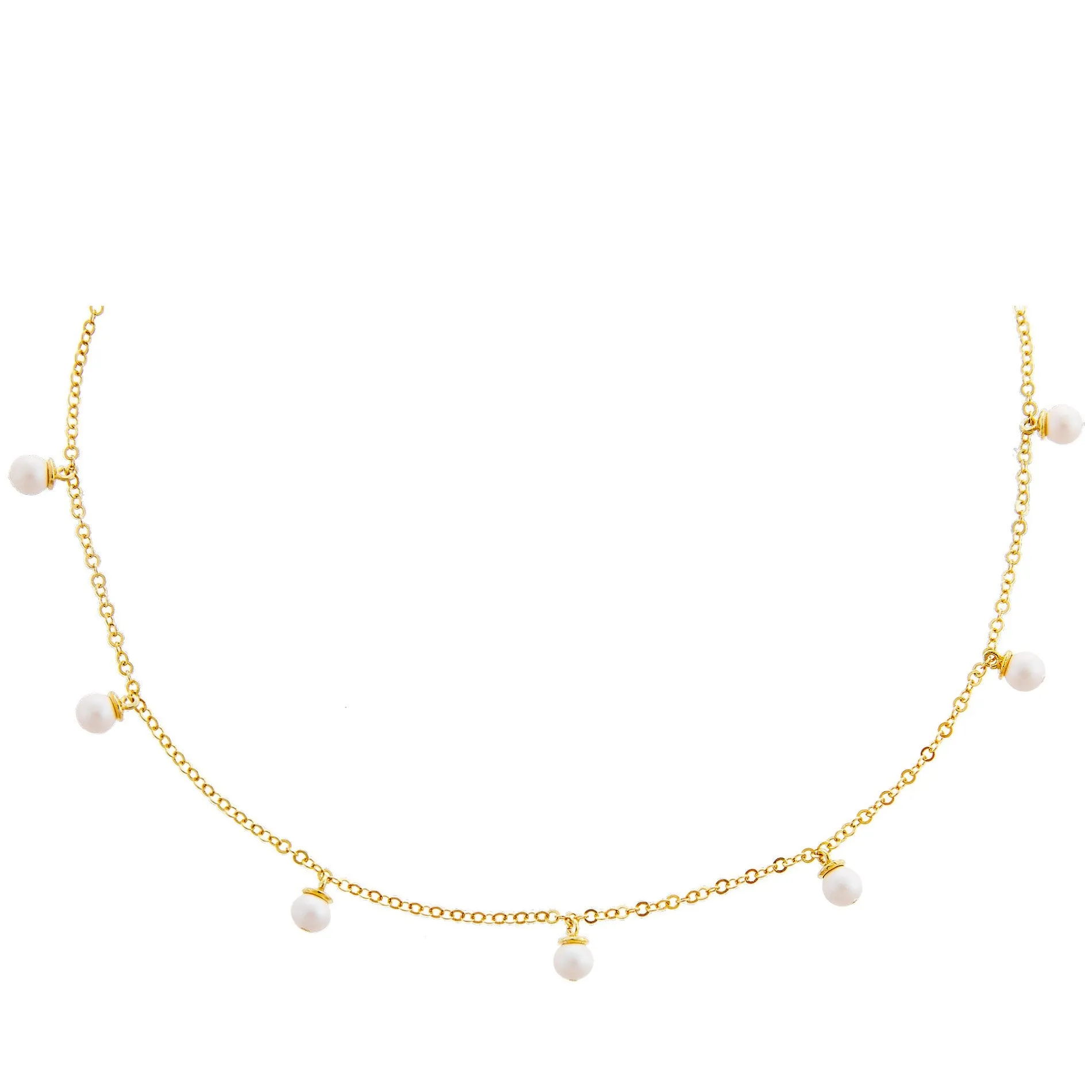 Pastel Pearl Dangling Choker