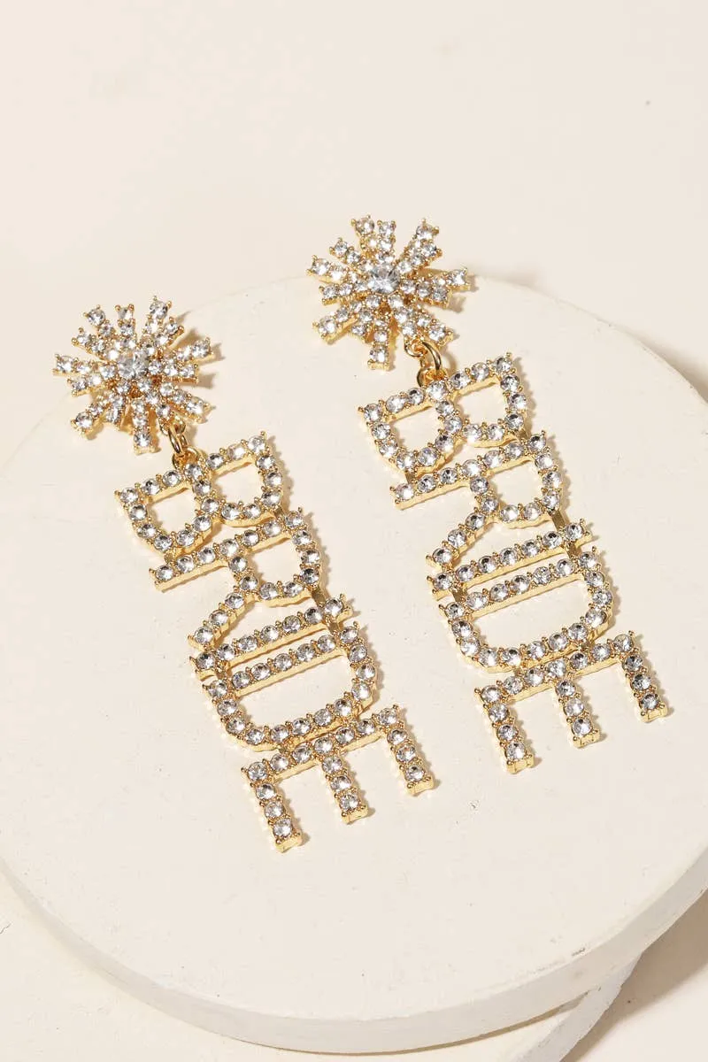 Pave Bride Drop Earrings