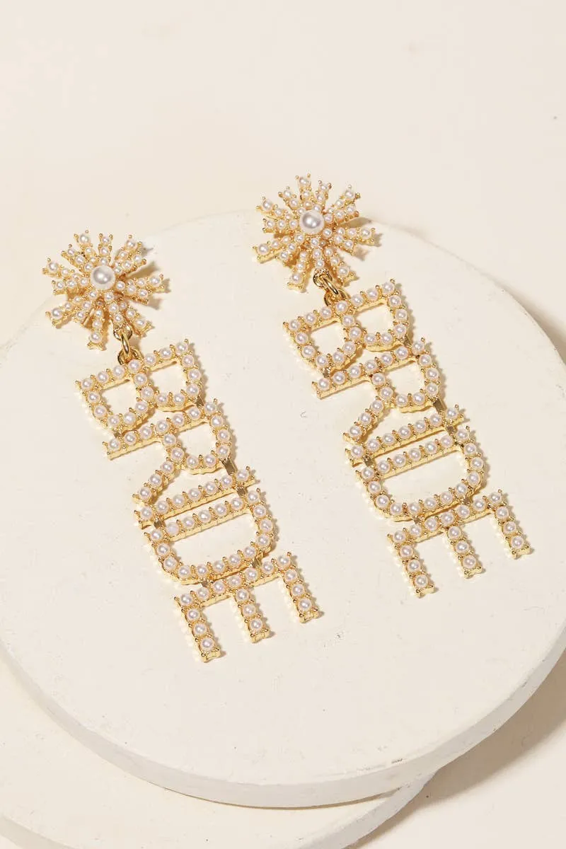 Pave Bride Drop Earrings