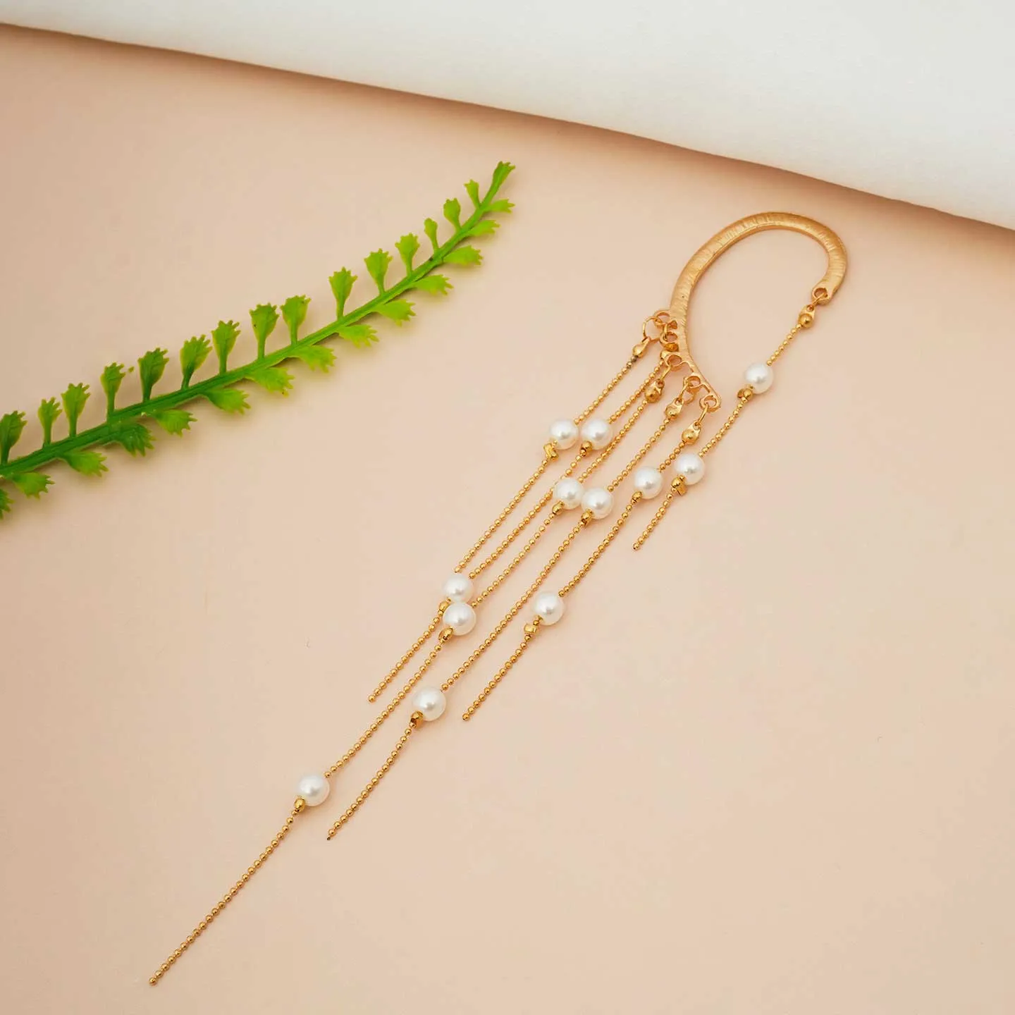 Pearl Chain Ear Cuff