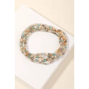 Pearl Charm Mixed Beaded Bracelet Set