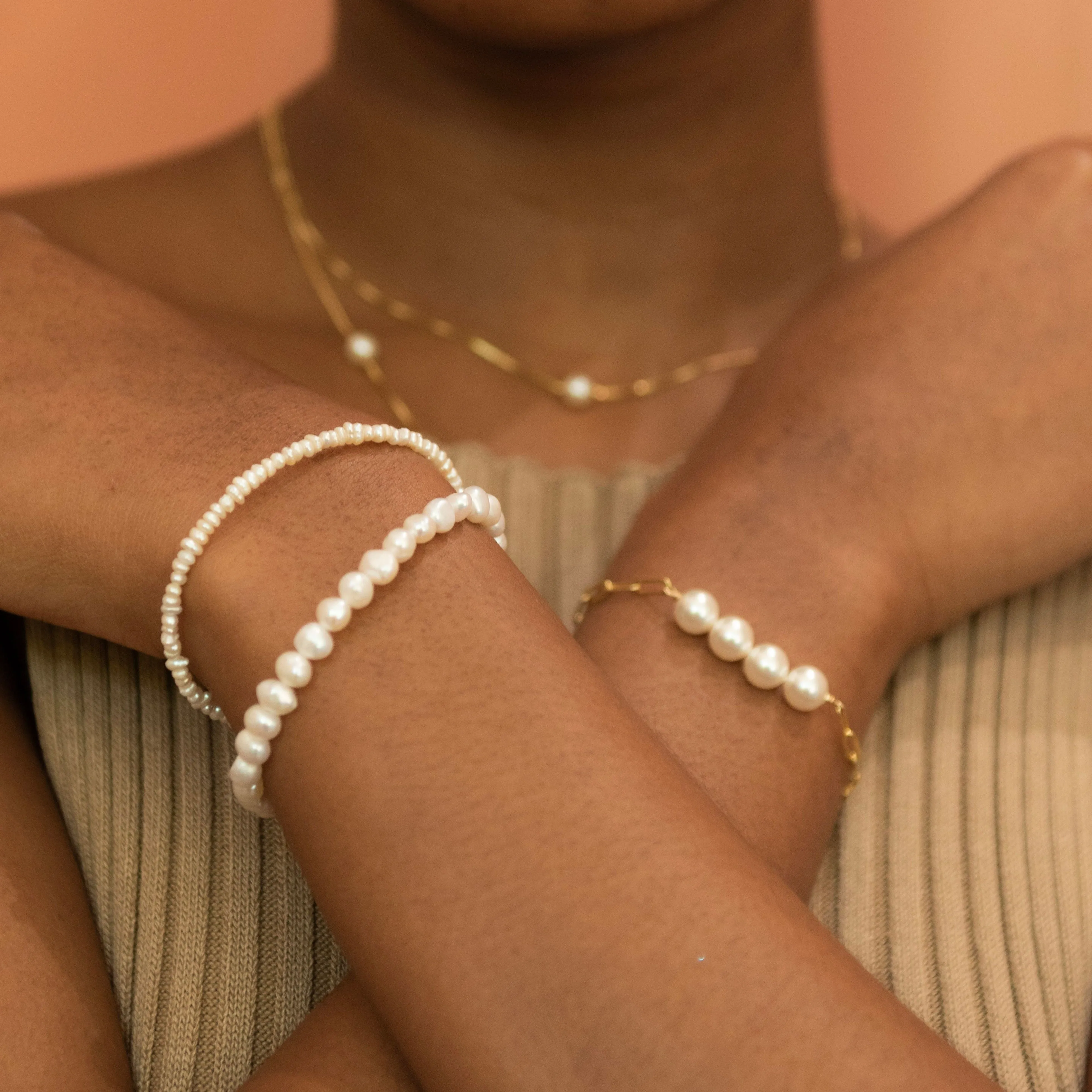 Pearl Cluster Choker Necklace