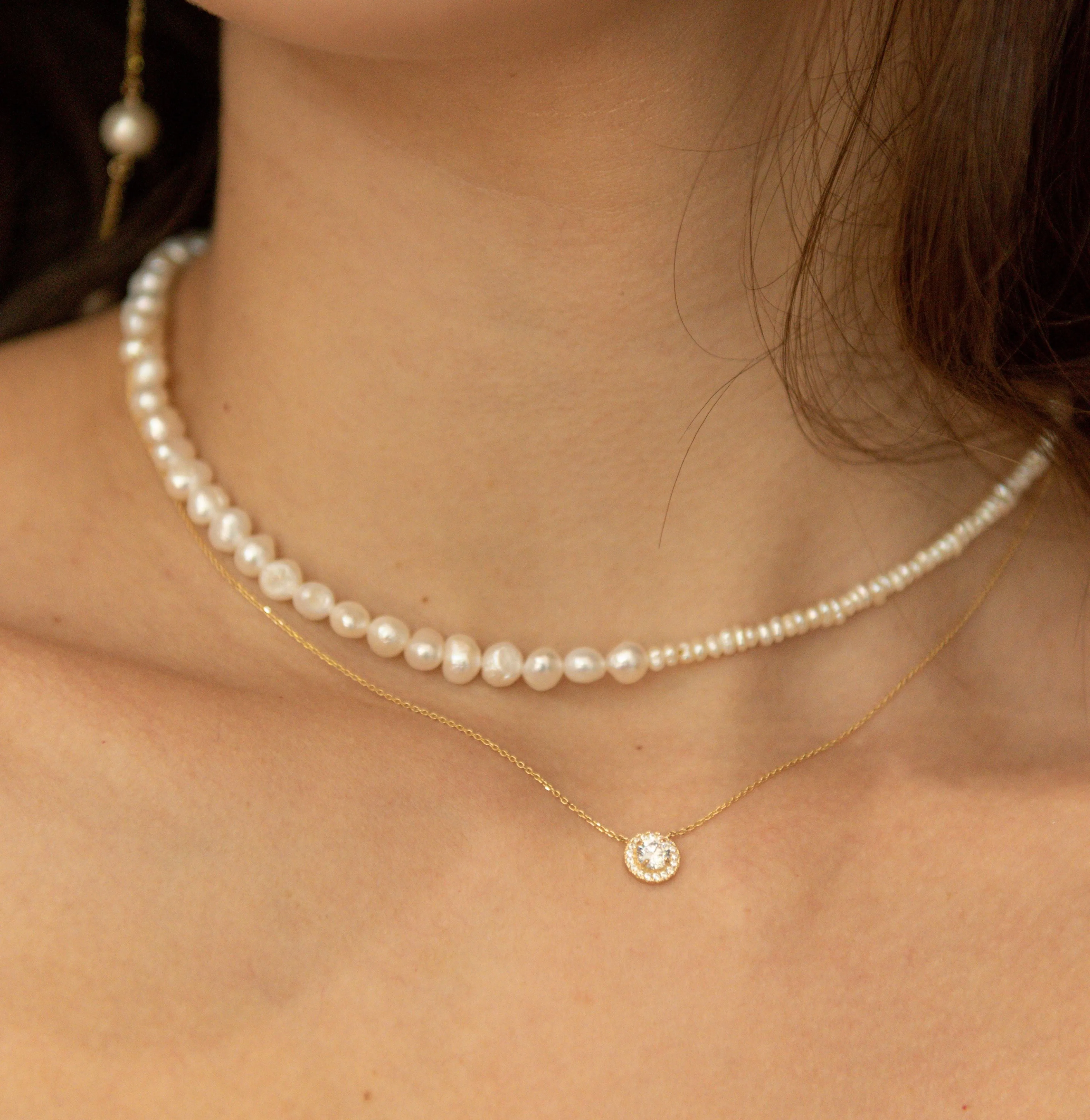 Pearl Cluster Choker Necklace