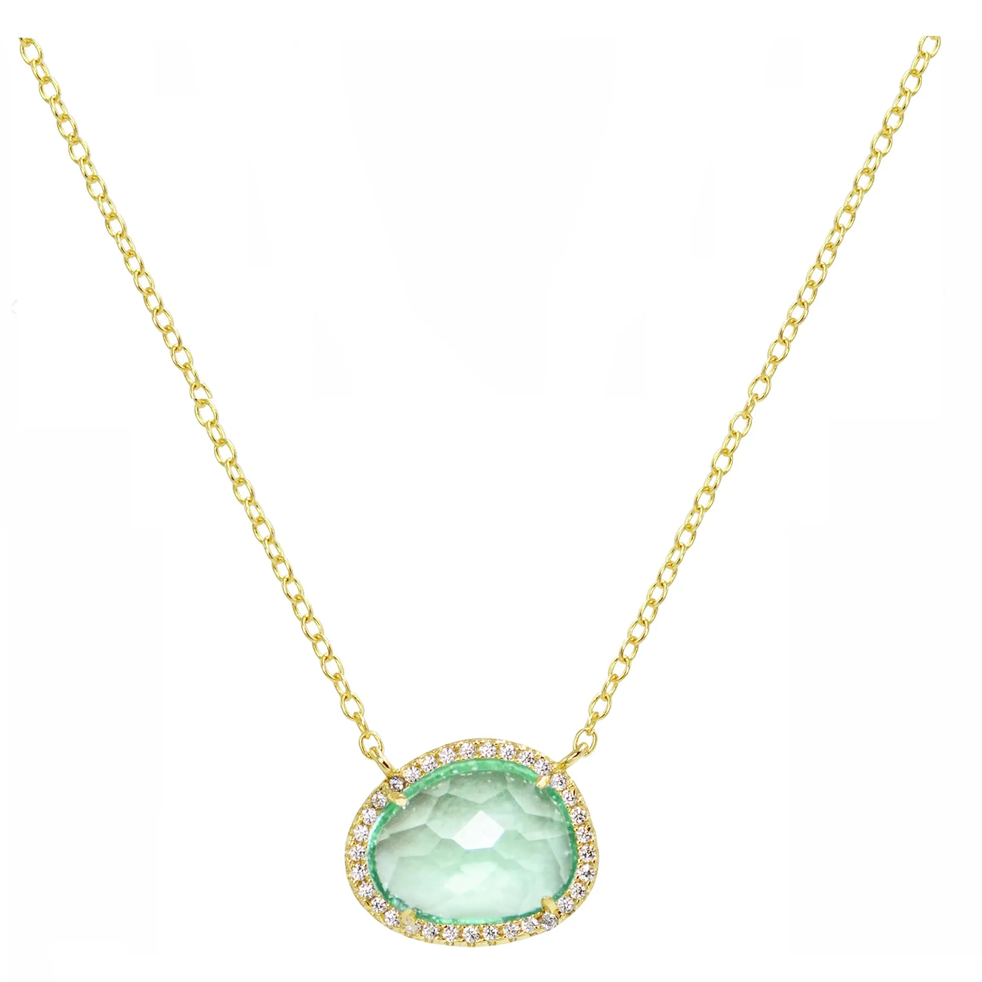 Pebble Gemstone Necklace (Available in 4 Colors)