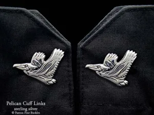 Pelican Cuff Links Sterling Silver