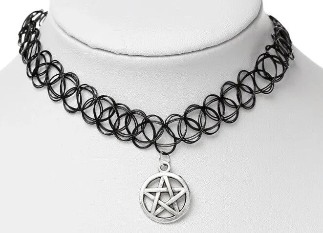 Pentagram Tattoo Choker