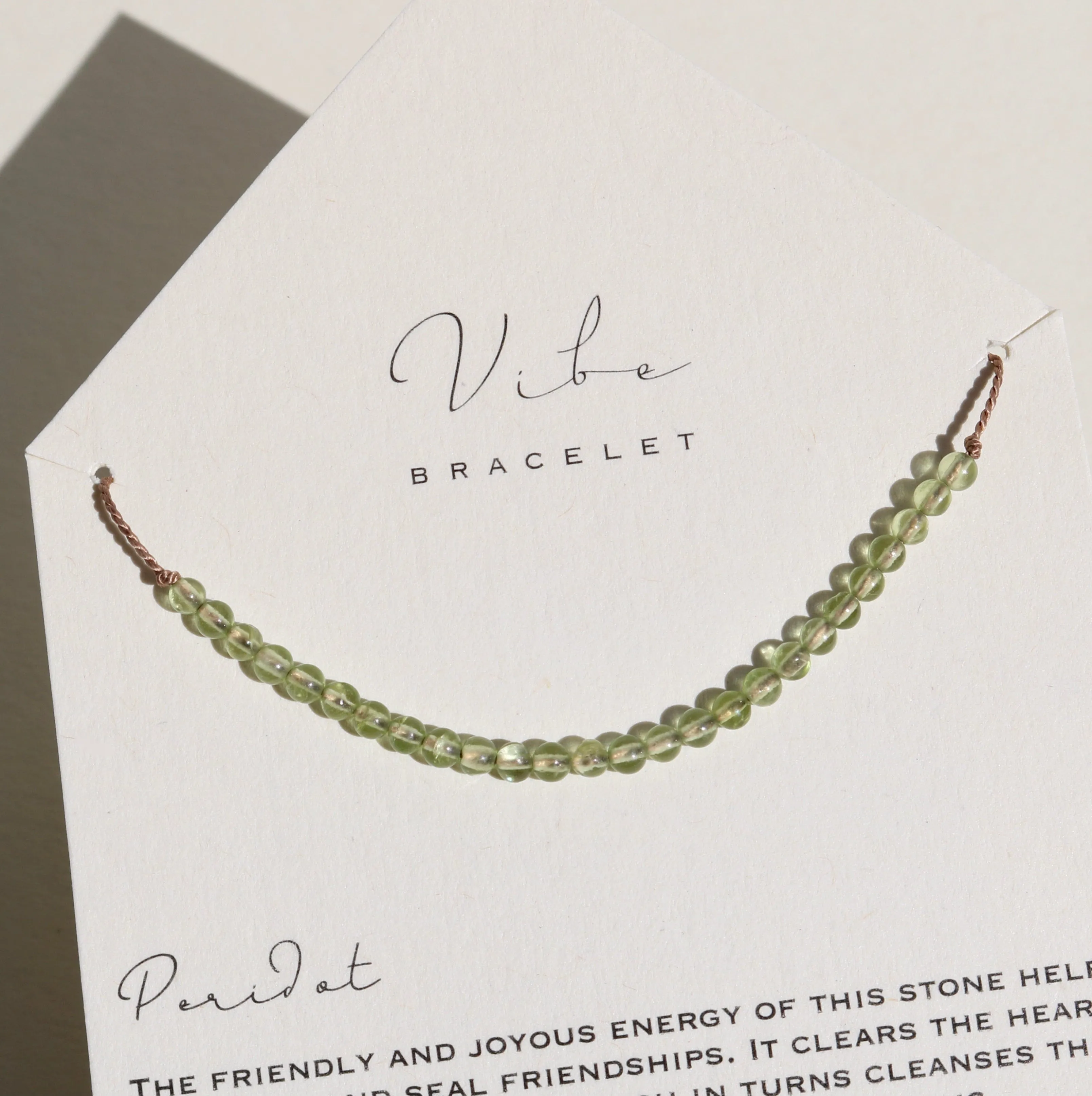 PERIDOT BEADED BRACELET