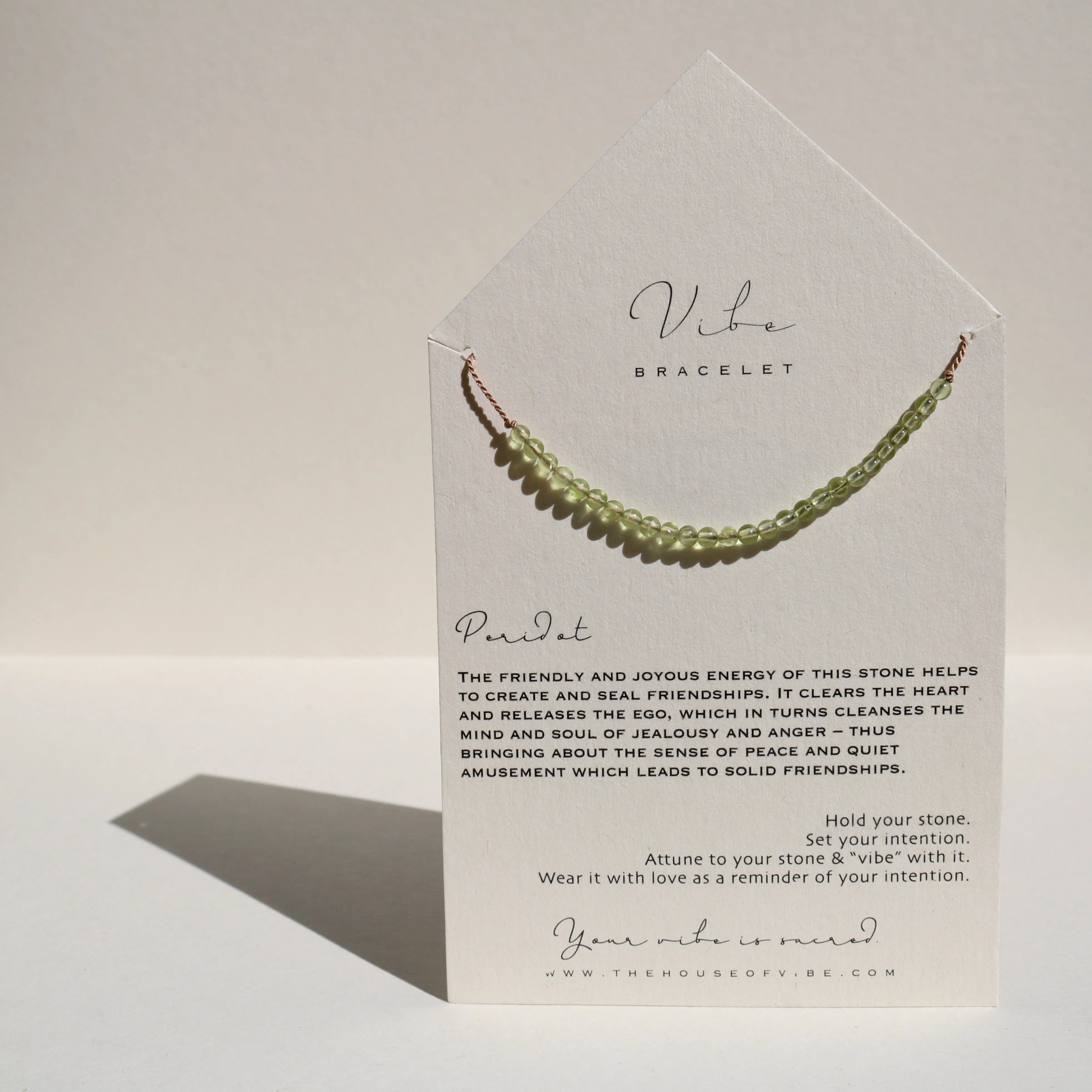 PERIDOT BEADED BRACELET