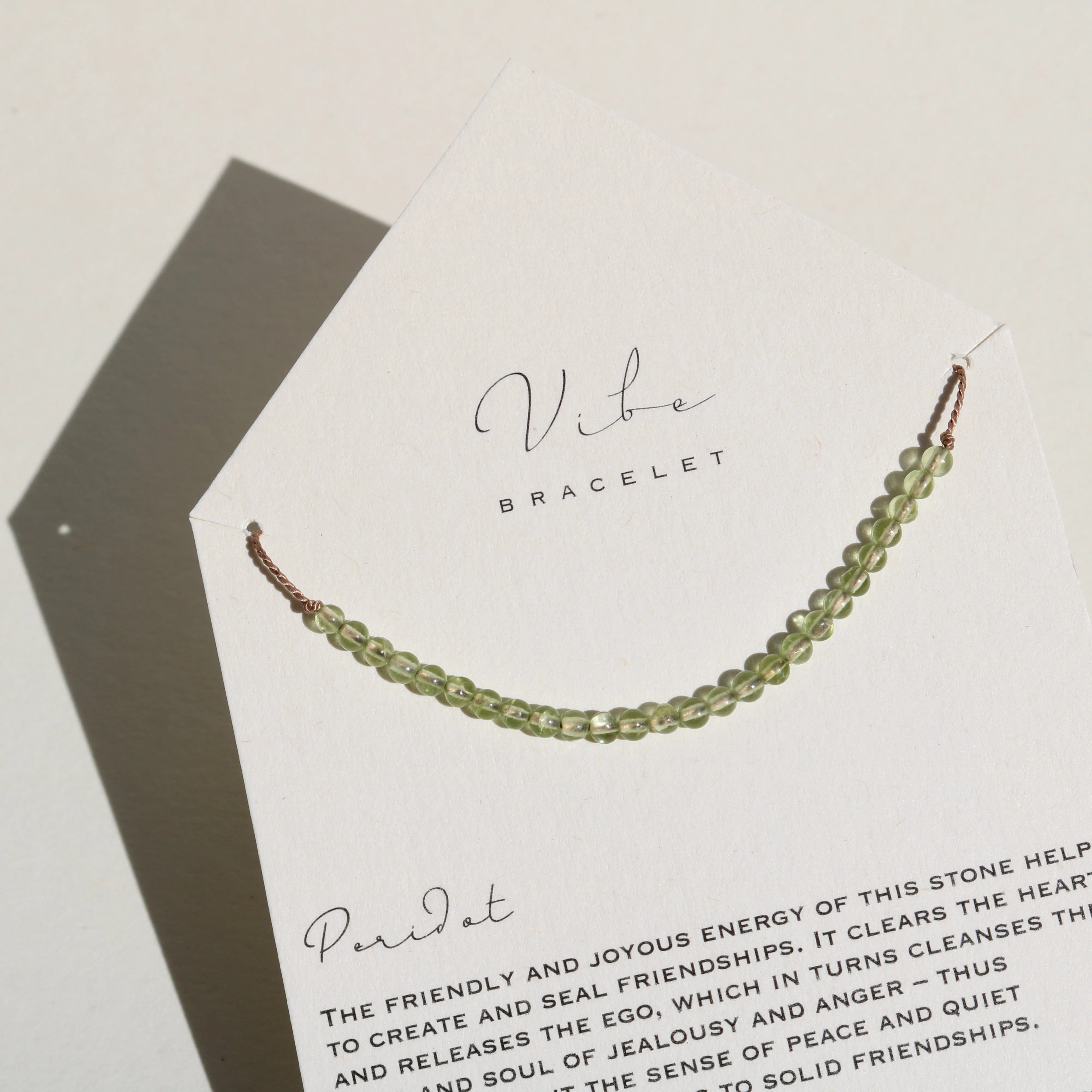 PERIDOT BEADED BRACELET