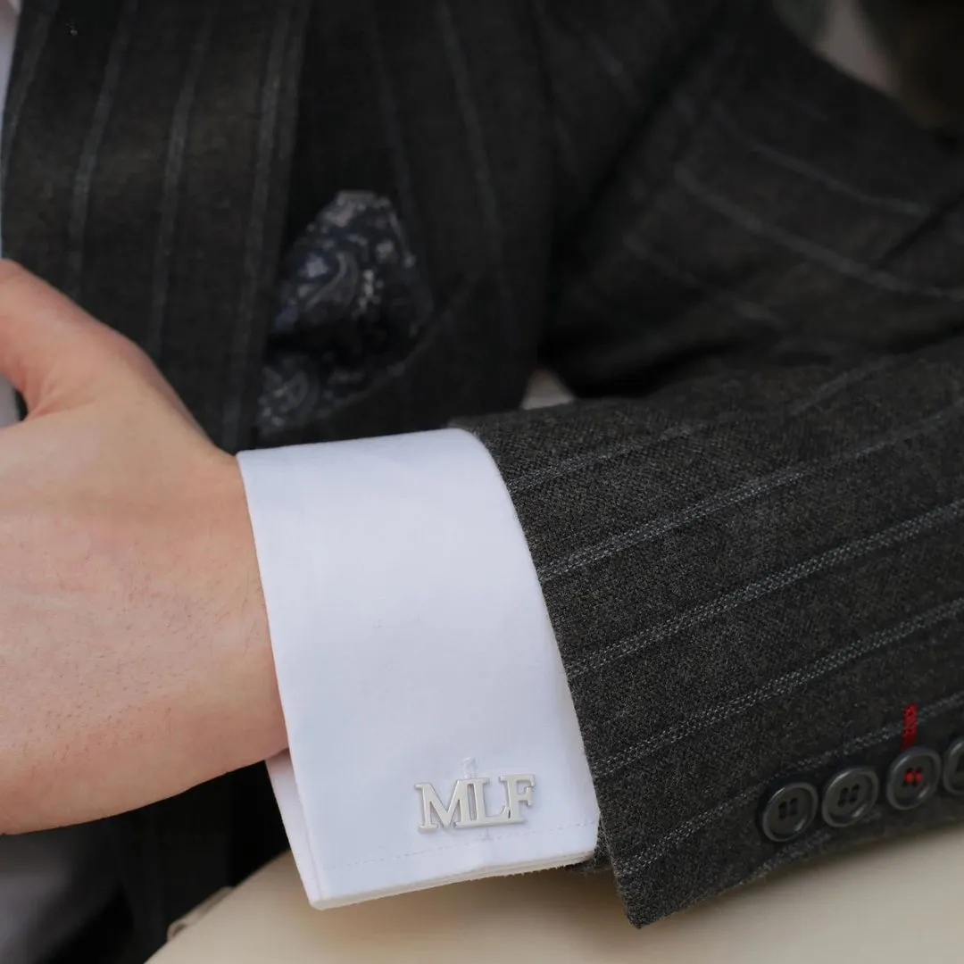 Personalized 3 Initial Cufflink