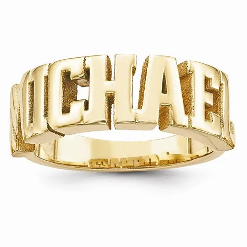 Personalized Women's Block Name Ring Jewelry