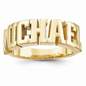 Personalized Women's Block Name Ring Jewelry