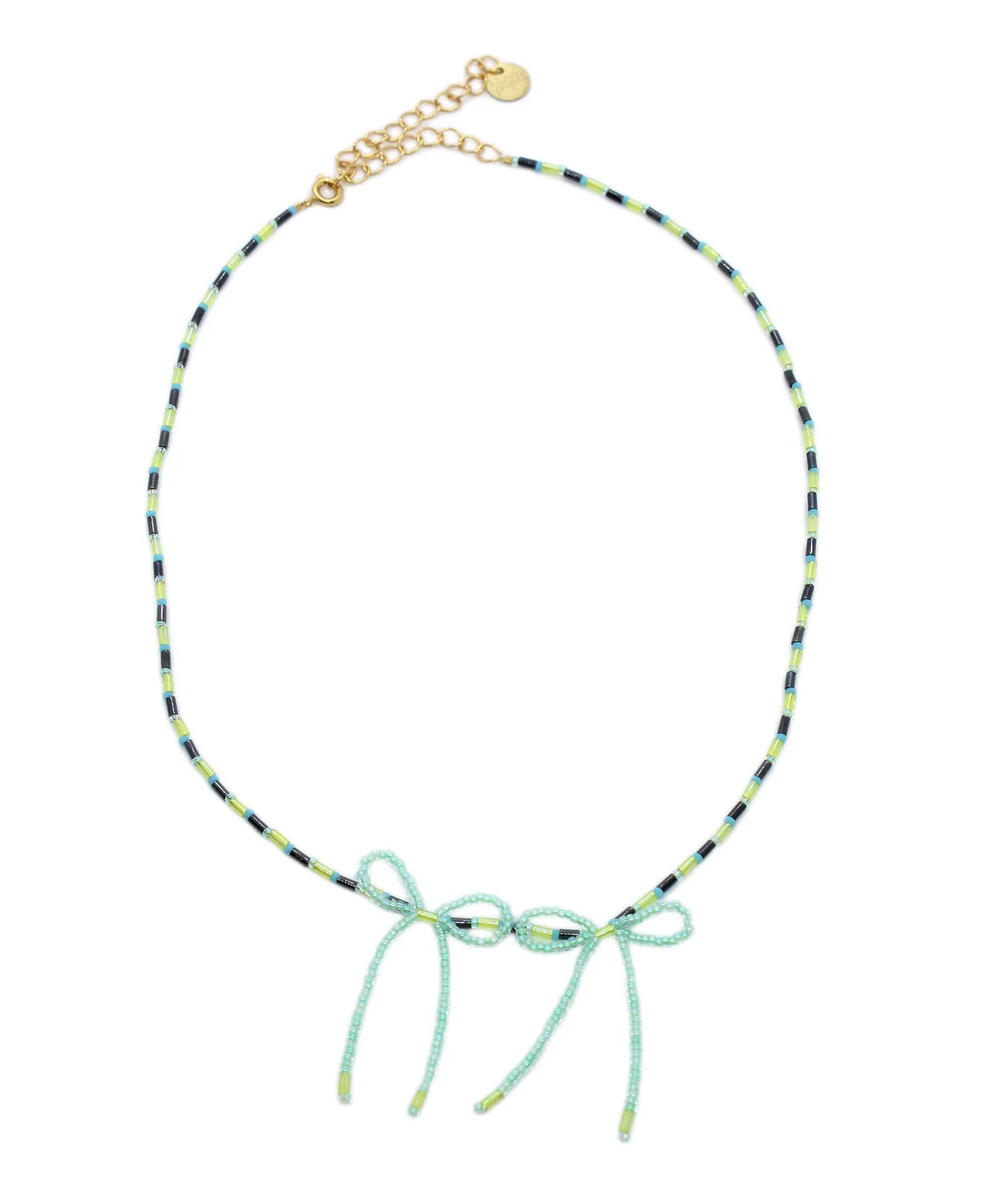 Petite Bow Necklace / Mint