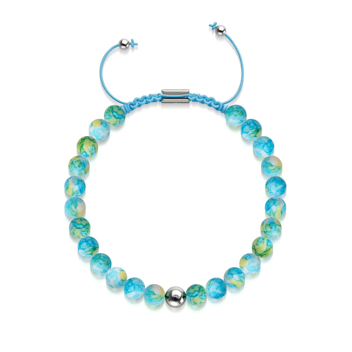 Picasso Porcelain Macrame Bracelet | Lemon Sky