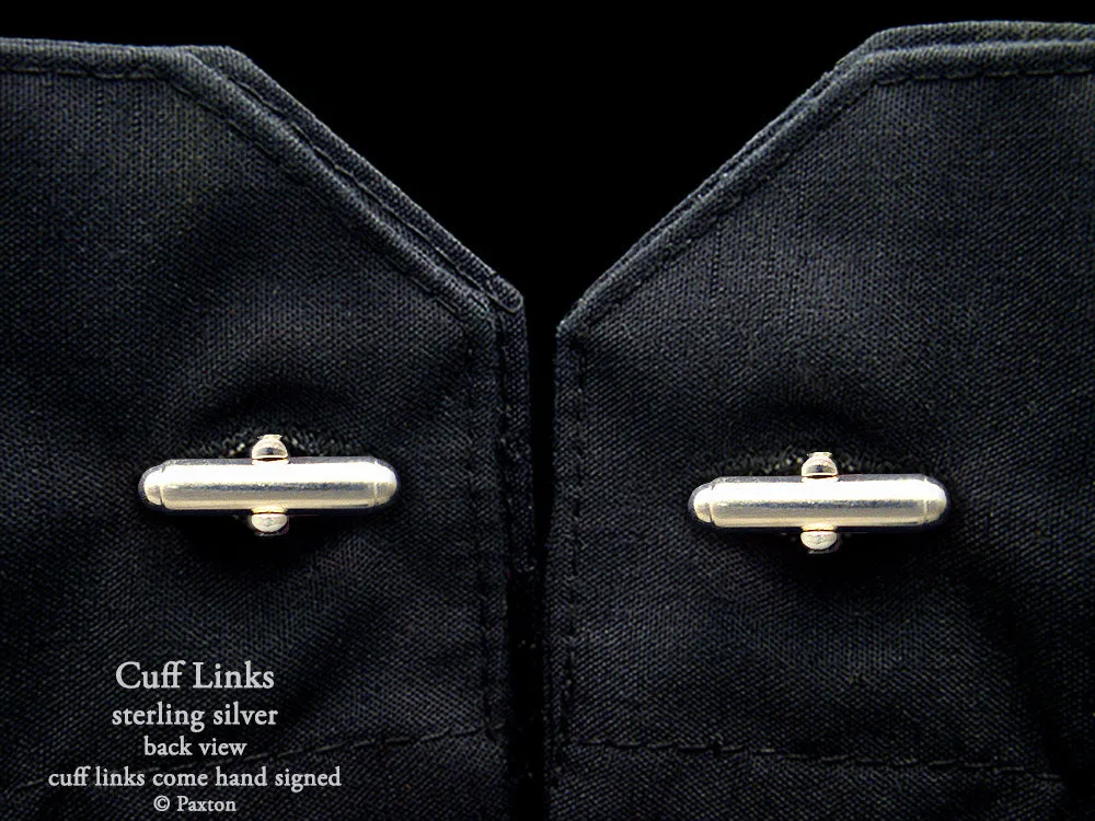 Pine Cone Cuff Links Sterling Silver