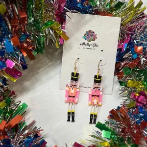 Pink Nutcracker Earrings