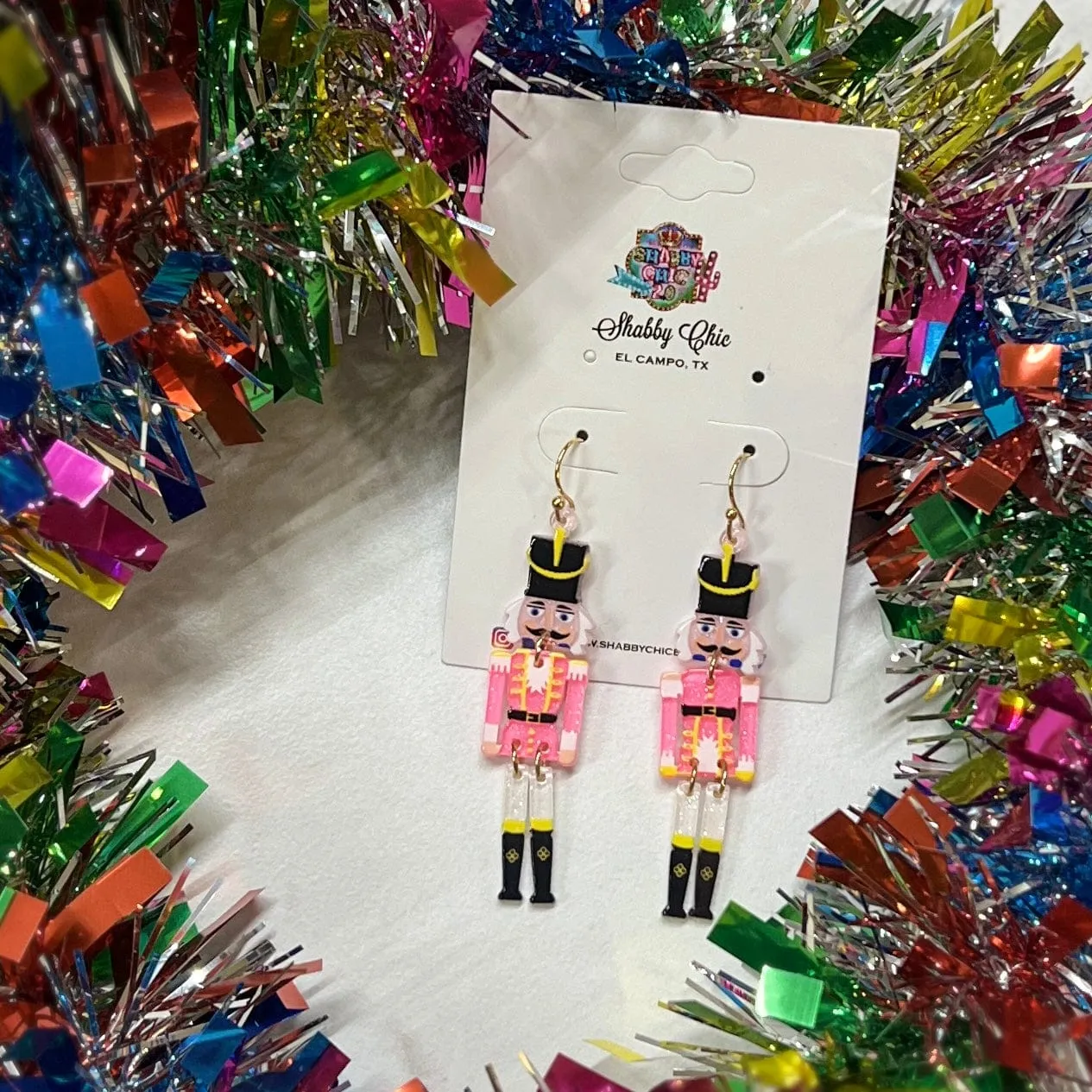 Pink Nutcracker Earrings