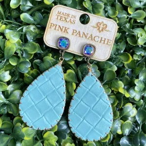 Pink Panache Bling with Mint Turquoise Leather