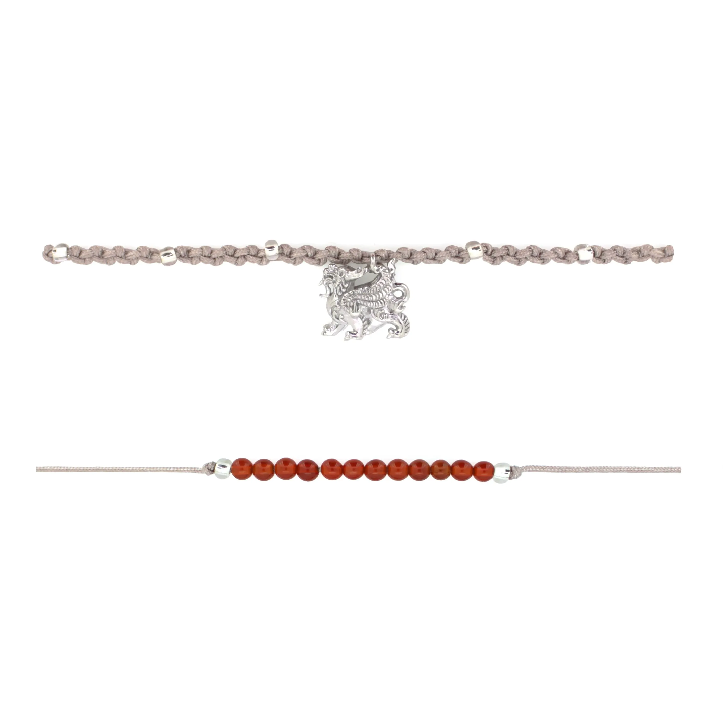 Pixiu Silver-Beige SET Bracelets / Favora - Lucky