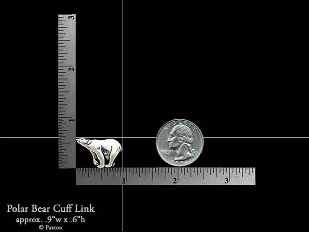 Polar Bear Cuff Links Sterling Silver